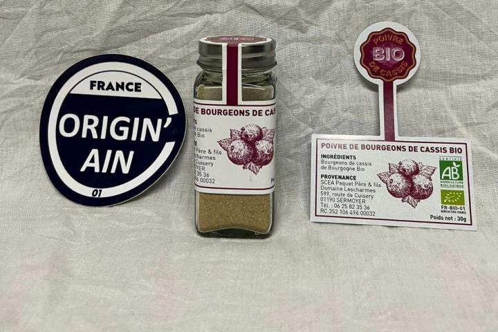 Production et vente de poivres de bourgeon de cassis Sermoyer